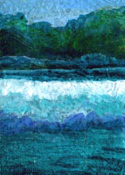 Study In Blue Mary Ann Inman Clinton WI acrylic  SOLD